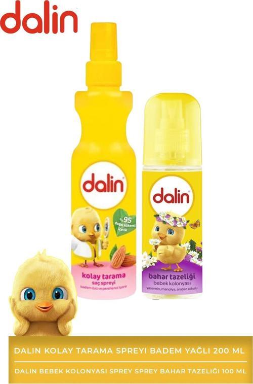 Kolay Tarama Spreyi Badem Yağlı 200 ml + Dalin Bebek Kolonyası Sprey Sprey Bahar Tazeliği 100 ml