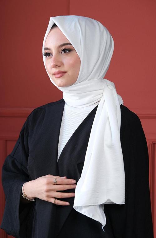 Ekru Cazz Pamuk Şal