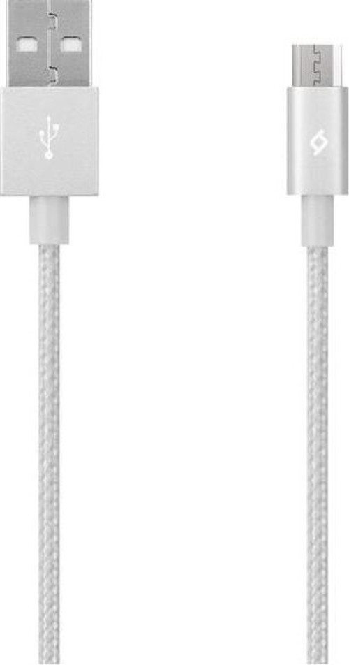 AlumiCable Gümüş Micro USB Şarj Kablosu