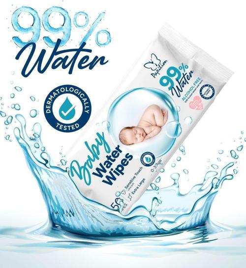 Baby Water Wipes %99 Saf Su İçeren Bebek Islak Havlu 50 yaprak