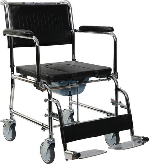 Alüminyum Katlanabilir Manuel Klozetli Banyo Sandalyesi Comfortable Wheelchair