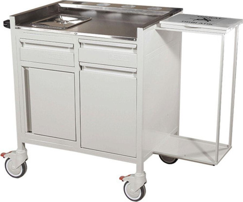 İki Çekmece Ve Dolaplı Pansuman Arabası E-254A