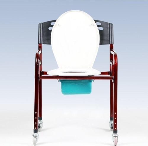 Tekerlekli Katlanabilir Seyyar Hasta Yaşlı Tuvalet Sandalyesi