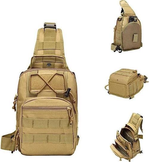 Çapraz Göğüs Askılı Tactical Çanta Kum