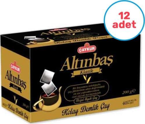 12 Adet Altınbaş Demlik Poşet Çay (Sade)