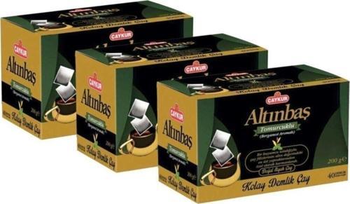 Altınbaş Tomurcuklu Siyah Çay Demlik Süzen Poşet 40'Lıx3Paket