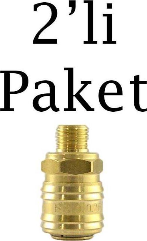 Hava Hortum Erkek Gövde Kamalı 1/4 2'li