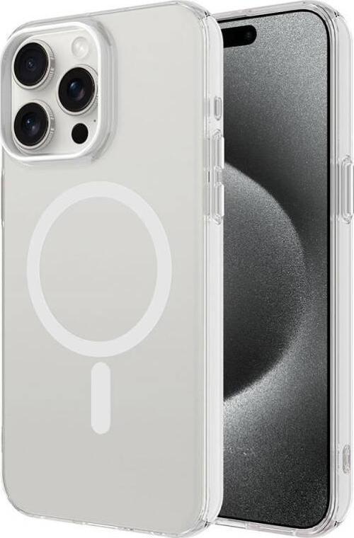 Apple iPhone 14 Pro Max Kılıf Zore Magsafe Şarj Özellikli Buzlu Transparan C-Pro Sert Kapak