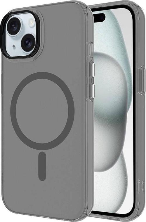 Apple iPhone 15 Plus Kılıf Zore Magsafe Şarj Özellikli Buzlu Transparan C-Pro Sert Kapak
