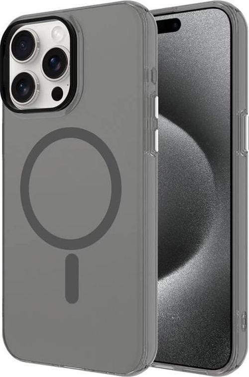 Apple iPhone 15 Pro Kılıf Zore Magsafe Şarj Özellikli Buzlu Transparan C-Pro Sert Kapak