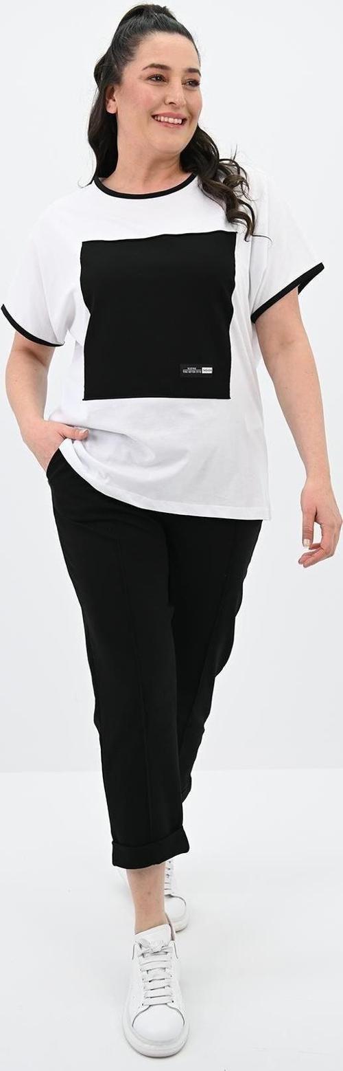Kadın Büyük Beden Kısa Kollu Eşofman Takımı 8091-24 Siyah 2XL