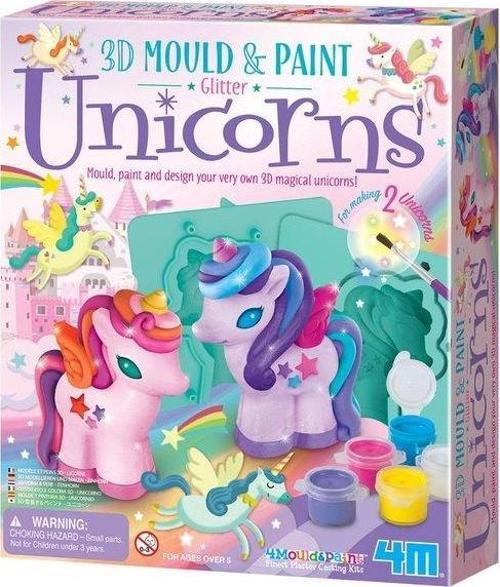 3D Unicorn Kalıp ve Parıltılı Boyama Seti 4770