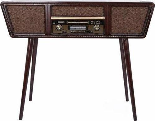 Dekoratif Ayaklı Gramofon Kahverengi Pikap C0999
