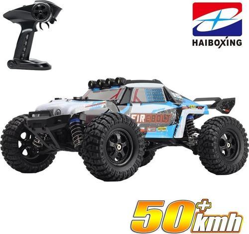 HAIBOXING RC 1/12 901 Firebolt 50+ KM/H Sürat Uzaktan Kumandalı RC Model Araba RTR Elektrikli 4WD Offroad Truck (Mavi)  