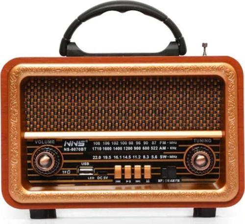 NS-8070BT Taşınabilir Bluetooth Özellikli Nostaljik Radyo Nns