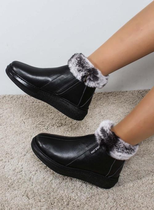 Hakiki Deri Kürklü Kadın Spor Bot 733KZA0023