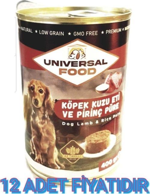 Unıversal Food Kuzu Etli Ve Pirinçli Püre Köpek Konserve Yaş Mama 400Gr* 12 Adet Fiyatıdır