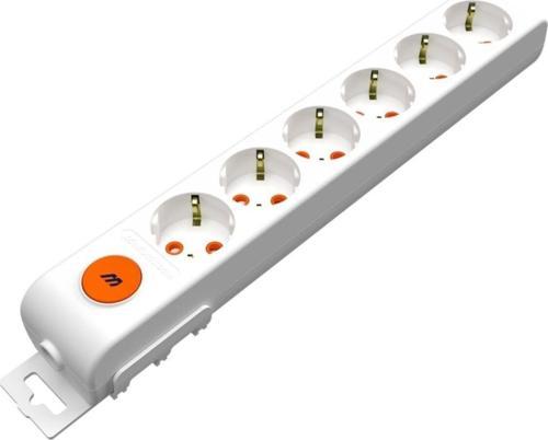 Ri-Tech 6 Lı Anahtarlı 2Usb Klemensli Topraklı Grup Priz