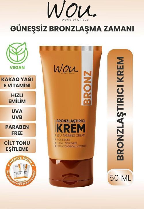 Wou Güneşsiz Bornzlaştırıcı Krem 50 Ml