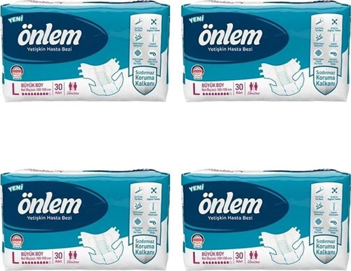 Belbantlı Yetişkin Bezi 120 Adet Large Büyük Boy