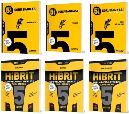 Hız 2025 5. Sınıf Matematik + Türkçe + Fen Soru + Hibrit - Konu Seti 6 Kitap