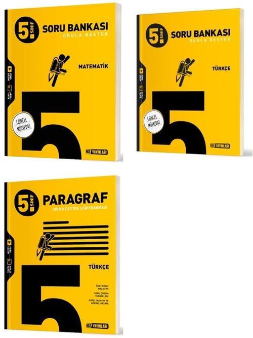 Hız 2025 5. Sınıf Matematik + Türkçe + Paragraf Soru Seti 3 Kitap