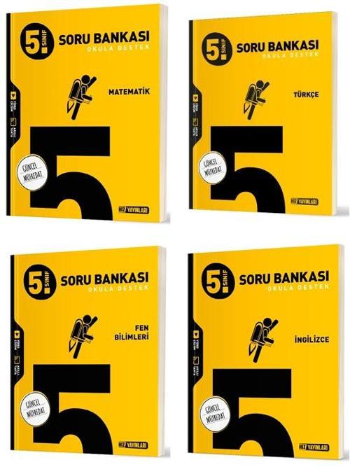 Hız 2025 5. Sınıf Matematik Türkçe Fen İngilizce Soru Seti 4 Kitap