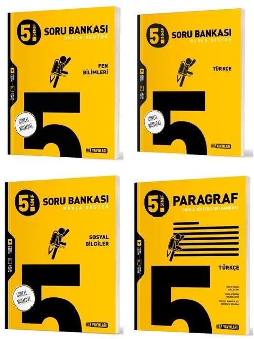 Hız 2025 5. Sınıf Türkçe Fen Sosyal Paragraf Soru Seti 4 Kitap