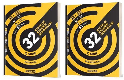 Hız 2025 7. Sınıf Matematik + Fen Bilimleri 36 Haftalık Deneme Seti 2 Kitap