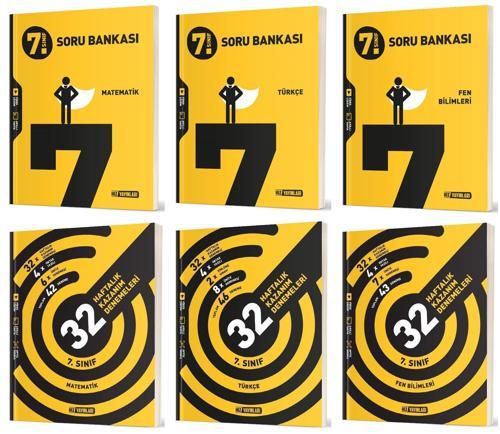 Hız 2025 7. Sınıf Matematik + Türkçe + Fen Soru + 36 Haftalık Deneme Seti 6 Kitap