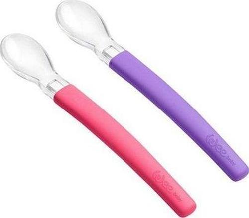 Silikon Uçlu Mama Kaşığı 2'li Pembe