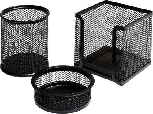 Metal Perfore 3'lü Set Siyah