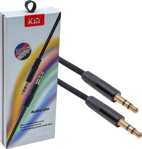PM-3773 3.5 MM ERKEK/ERKEK SİYAH STEREO AUX 1.1 METRE KUTULU KABLO