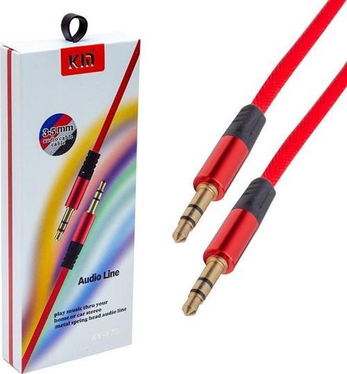 PM-3777 3.5 MM 1.2 METRE ERKEK/ERKEK KIRMIZI STEREO AUX KABLO