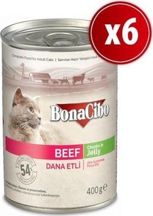 Jöleli Dana Etli Yaş Kedi Maması 400 gr X6 Adet