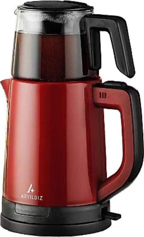 Ar Yıldız Tea Joy 1800 W Kırmızı Cam Demlikli Çay Makinesi