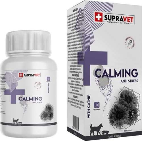 Kedi ve Köpekler için Sakinleştirici Calming Tablet + VİTAMİN D ( 75 Tablet )