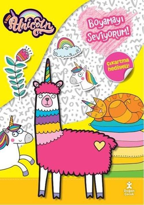 I Love Unicorn-Boyamayı Seviyorum! Çıkartma Hediyeli!