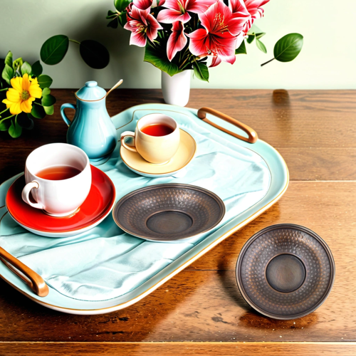 Otağ El Dövme Çay Tabağı Oksit TURNA0513-3