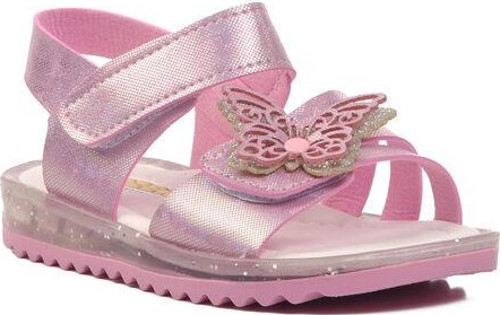 Pembe Simli Ortopedik Kız Çocuk Sandalet