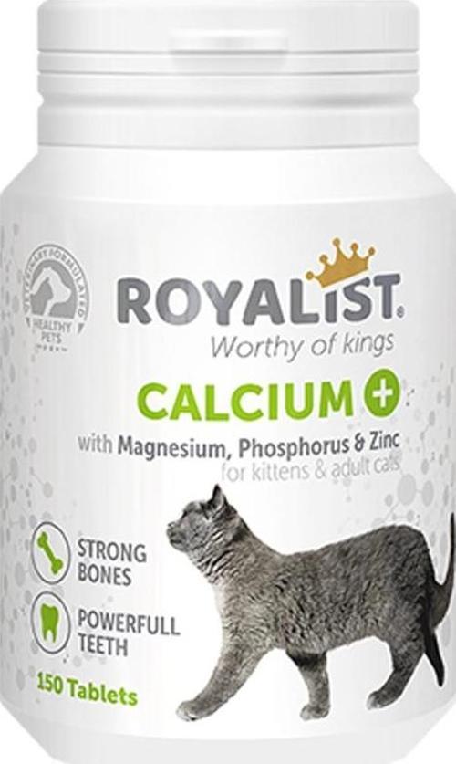 Calcium Kediler İçin Kemik ve Diş Güçlendirici Tablet  (150 Tablet)