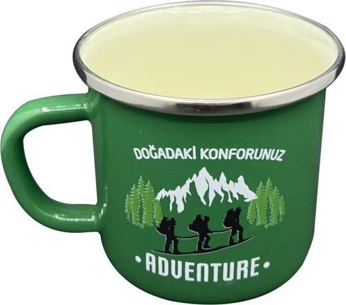 Orcamp Retro Emaye Kupa Bardak Adventure Yeşil OUT-1900