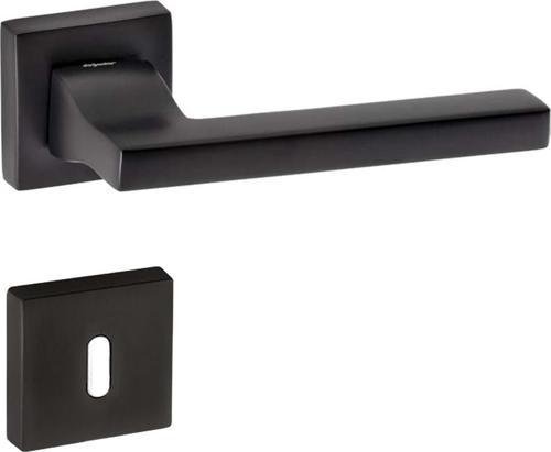 TURKUAZ MAT SİYAH ROZETLİ KAPI KOLU TAKIM-Oda Kol