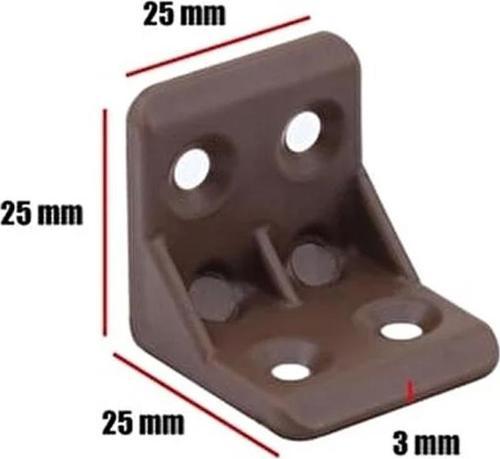 PLASTİK L KÖŞE BAĞLANTI KAHVE ( 10 ADET )