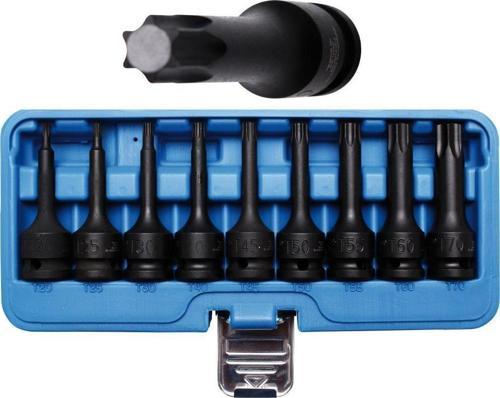 Lokma Set Havalı Uzun Torx (Tork) 1/2 - 9 Parça (T20-T70)