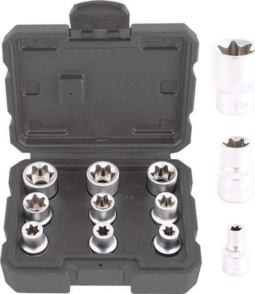 Lokma Set Torx (Tork) Dişi 1/2 9 Parça (E10-E24)