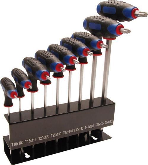 T Tornavida Torx (Tork) 9 Parça T10-T50