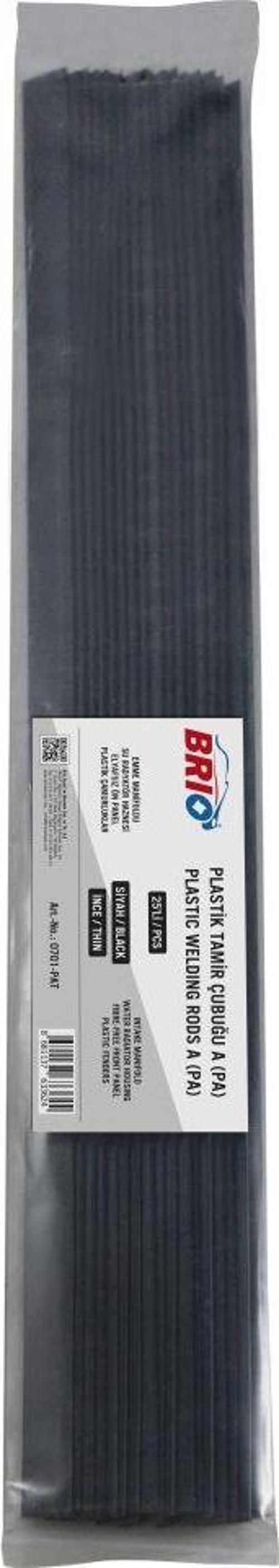 Plastik Tamir Çubuğu S (Abs) Siyah Kalın 15 Li Paket