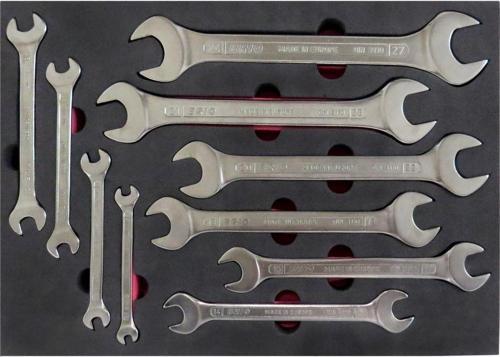 Anahtar İki Ağız Set 10 Parça 6X7-24X27 Sünger Yataklı