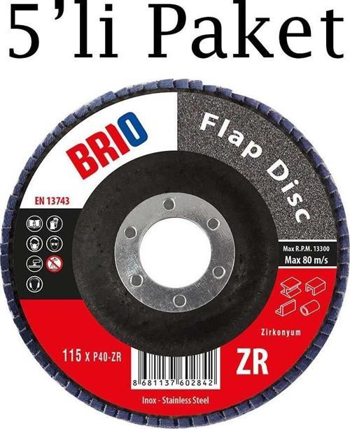 Flap Disk 115Xp40 Zr 5'li Paket